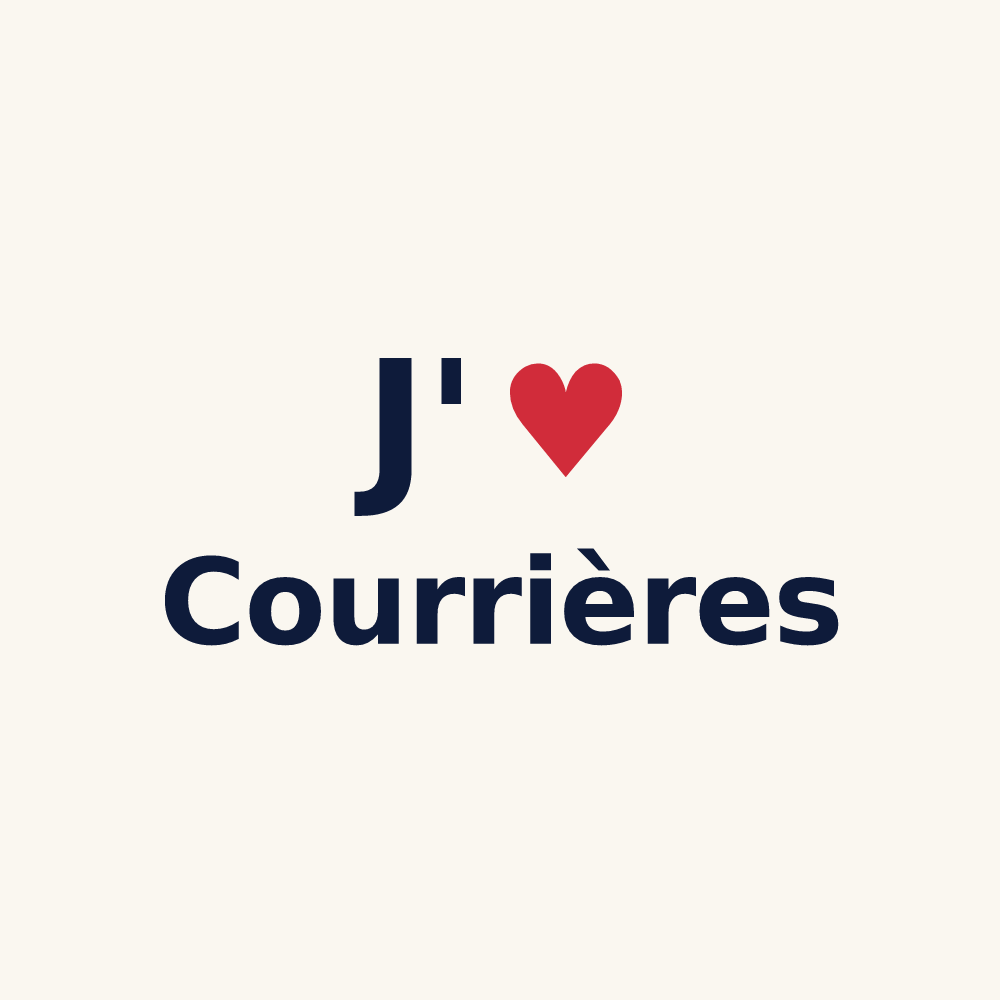 Tasse personnalisée Courrières — design J'aime Courrières