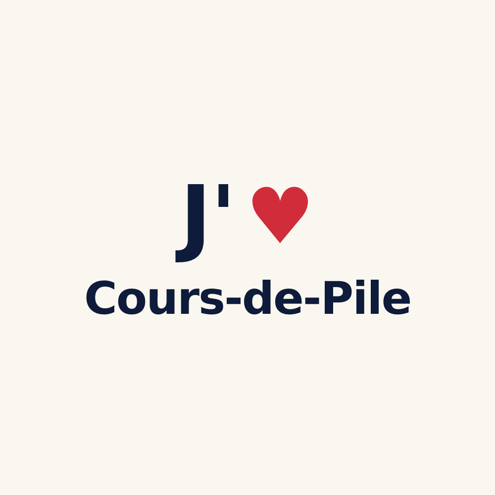 Tasse personnalisée Cours-de-Pile — design J'aime Cours-de-Pile