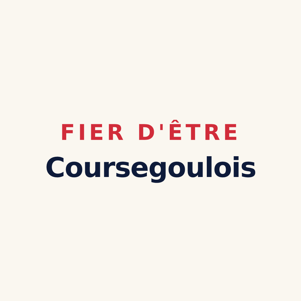 Tasse « Fier d'être Coursegoulois » — design pour Coursegoules