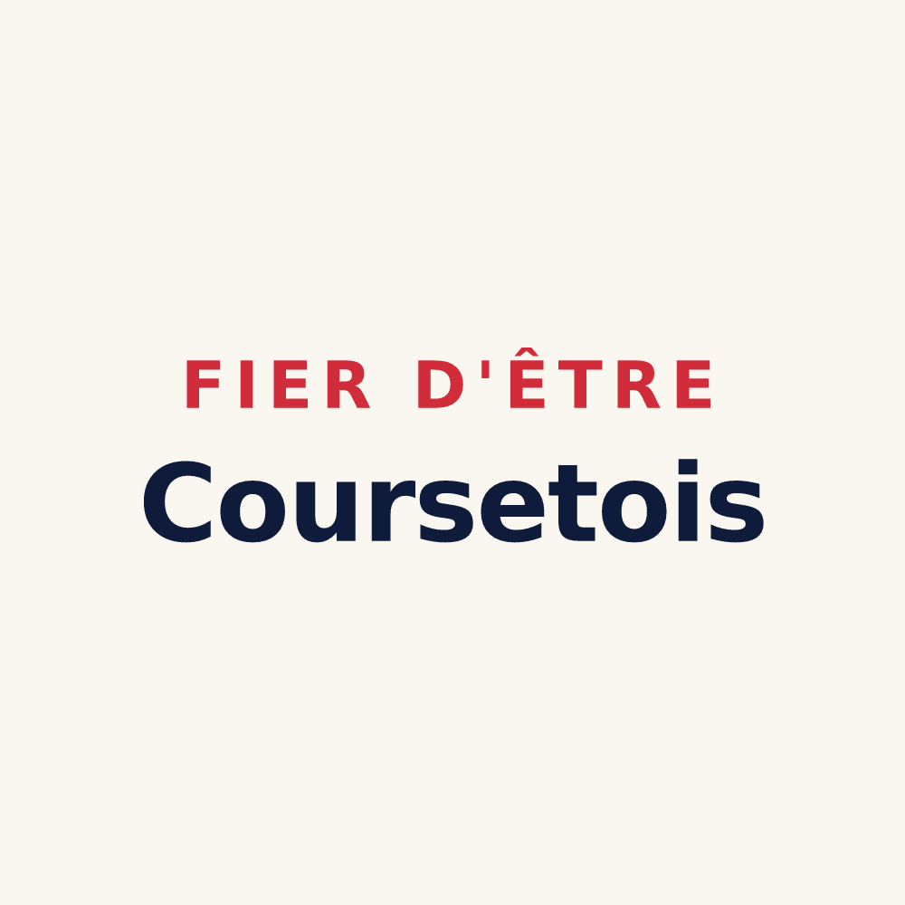 Tasse « Fier d'être Coursetois » — design pour Courset