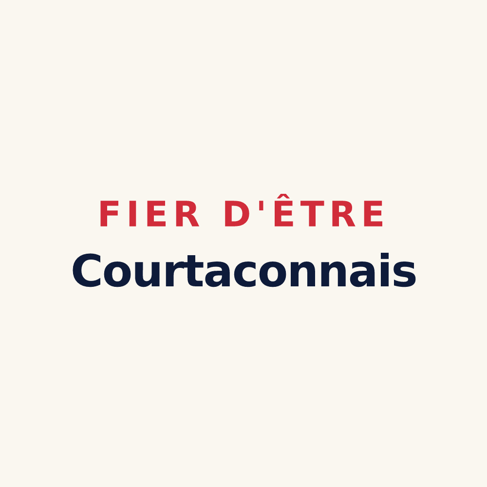 Tasse « Fier d'être Courtaconnais » — design pour Courtacon