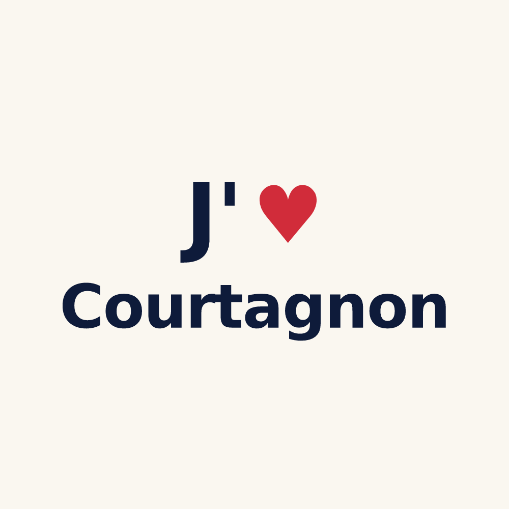 Tasse personnalisée Courtagnon — design J'aime Courtagnon
