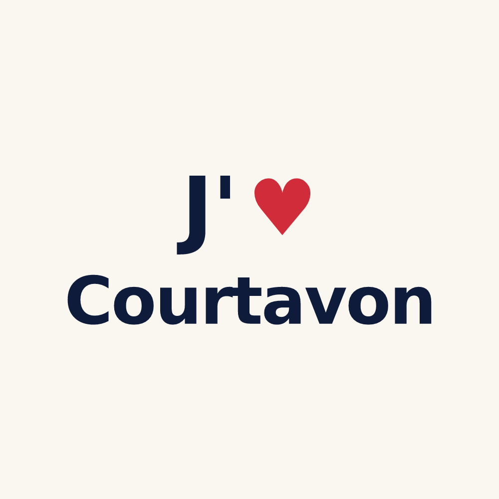 Tasse personnalisée Courtavon — design J'aime Courtavon