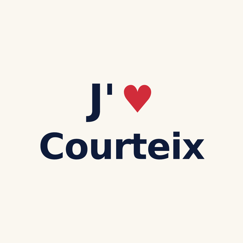 Tasse personnalisée Courteix — design J'aime Courteix