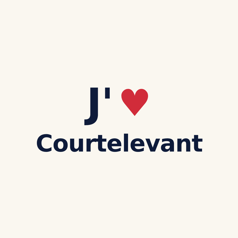 Tasse personnalisée Courtelevant — design J'aime Courtelevant