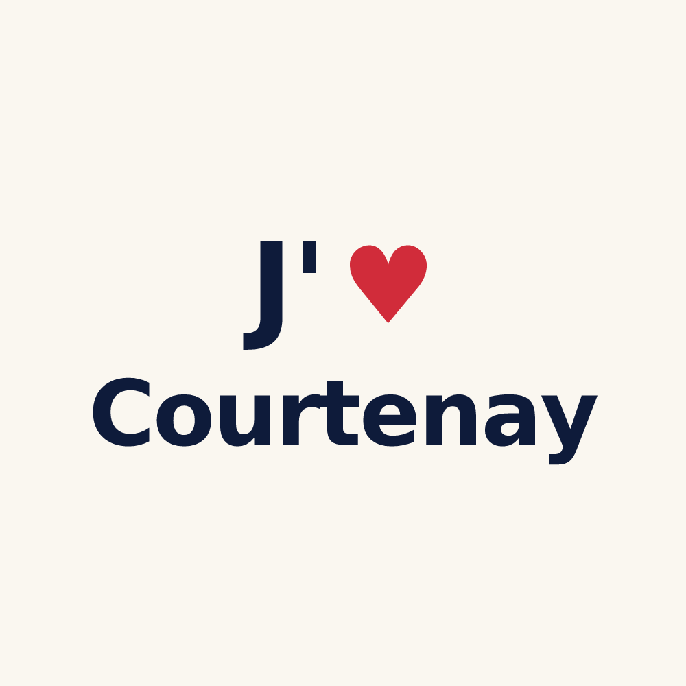 Tasse personnalisée Courtenay — design J'aime Courtenay