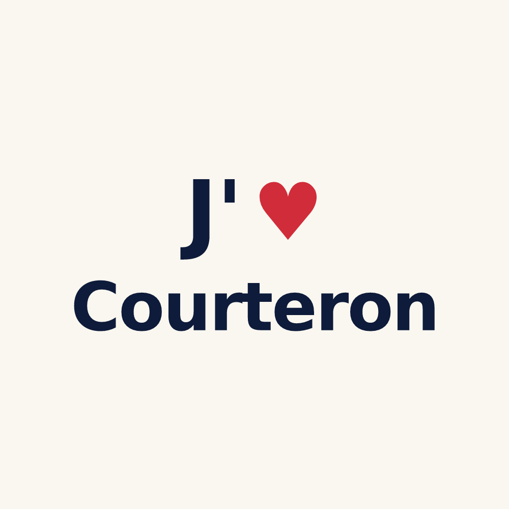 Tasse personnalisée Courteron — design J'aime Courteron