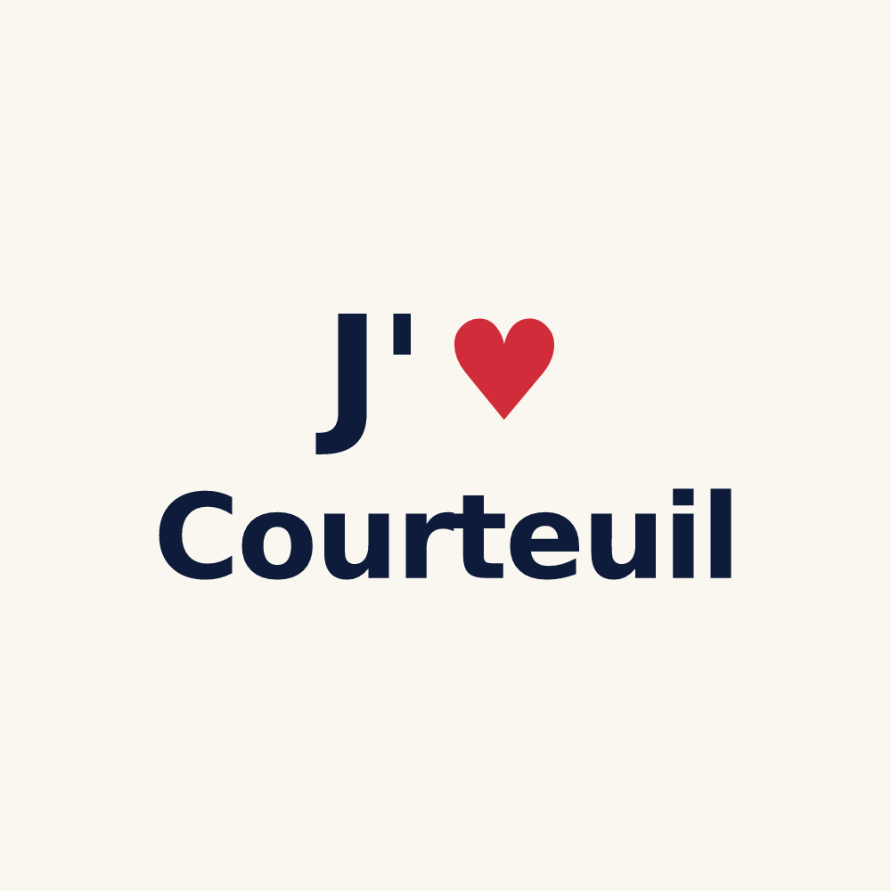 Tasse personnalisée Courteuil — design J'aime Courteuil