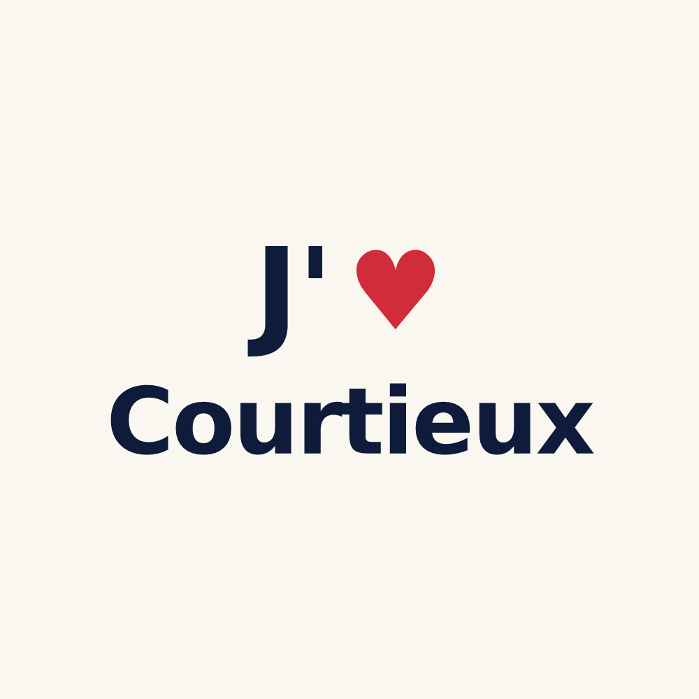 Tasse personnalisée Courtieux — design J'aime Courtieux