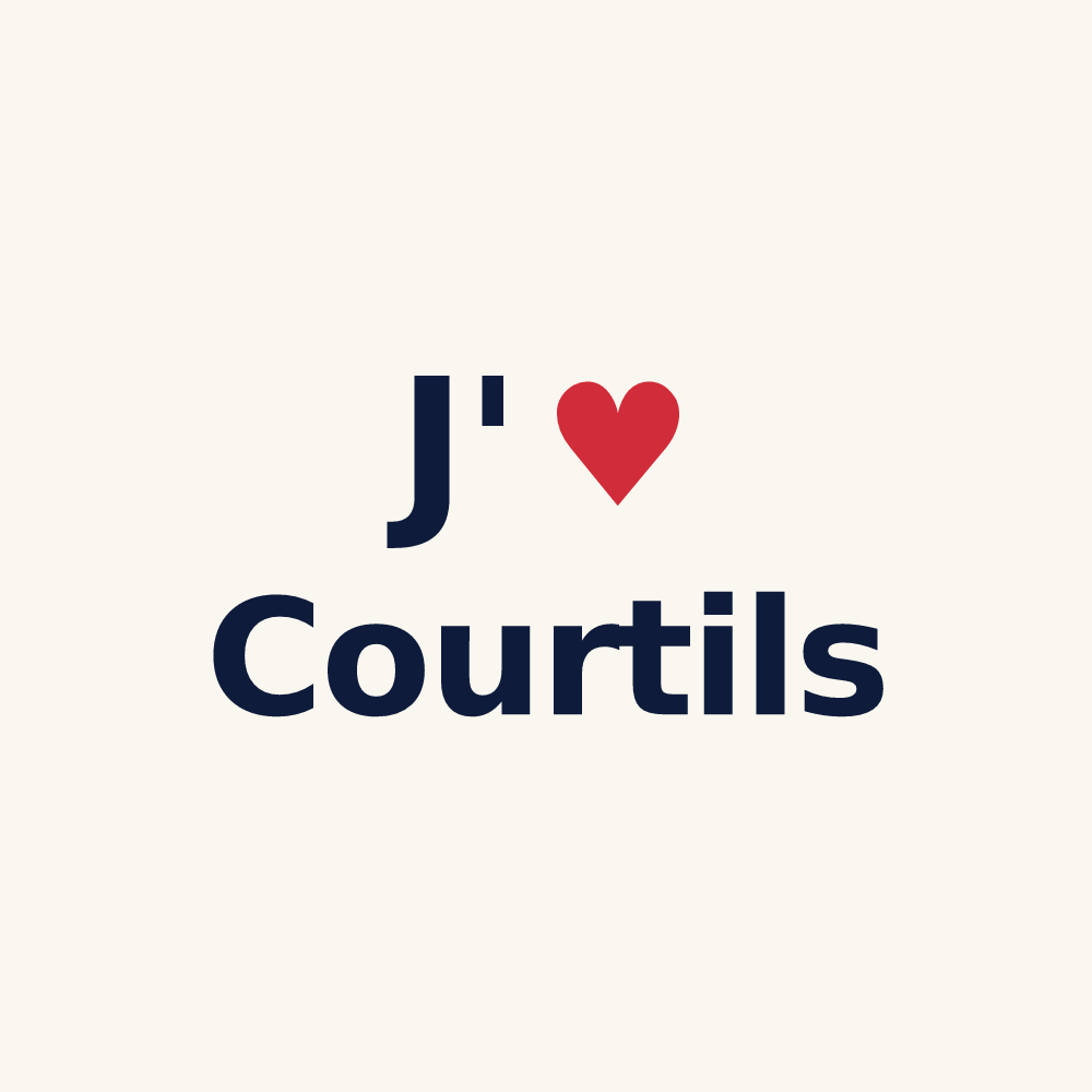 Tasse personnalisée Courtils — design J'aime Courtils