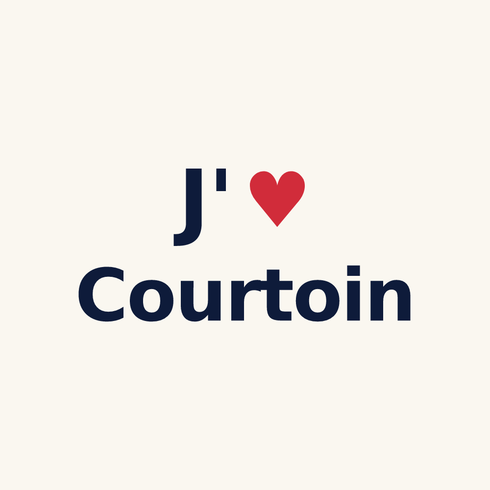 Tasse personnalisée Courtoin — design J'aime Courtoin