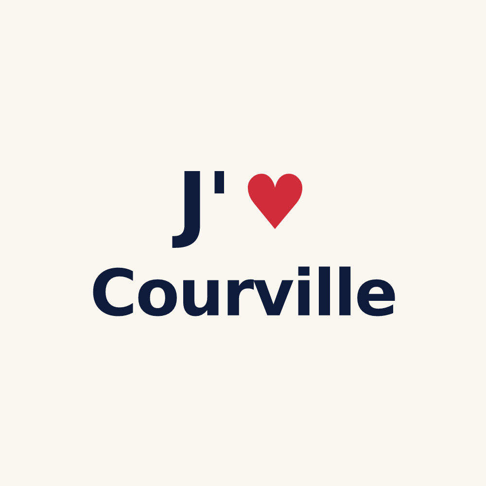Tasse personnalisée Courville — design J'aime Courville