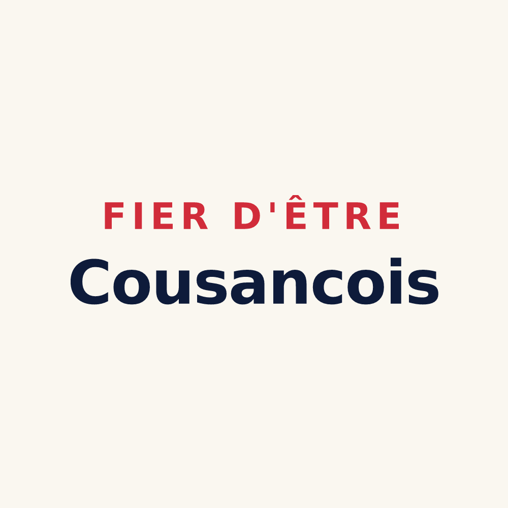Tasse « Fier d'être Cousancois » — design pour Cousances-les-Forges