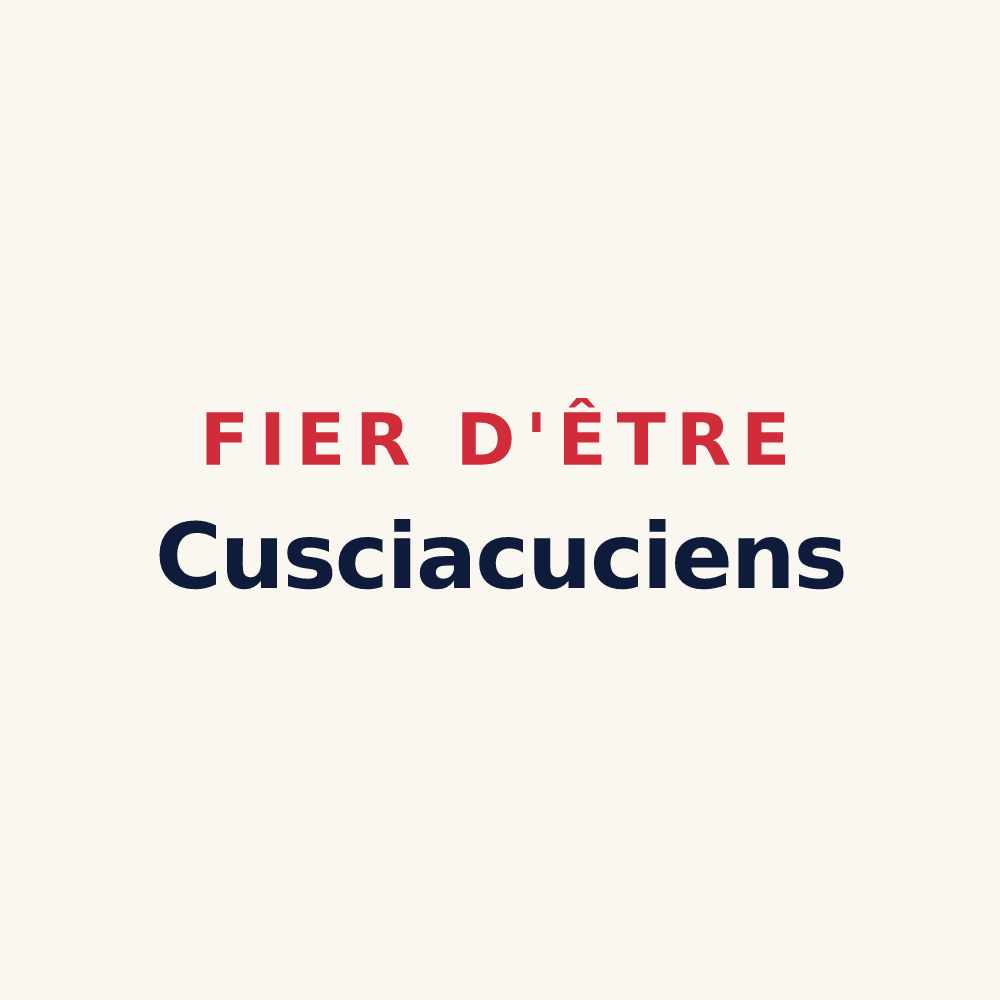 Tasse « Fier d'être Cusciacuciens » — design pour Coussay