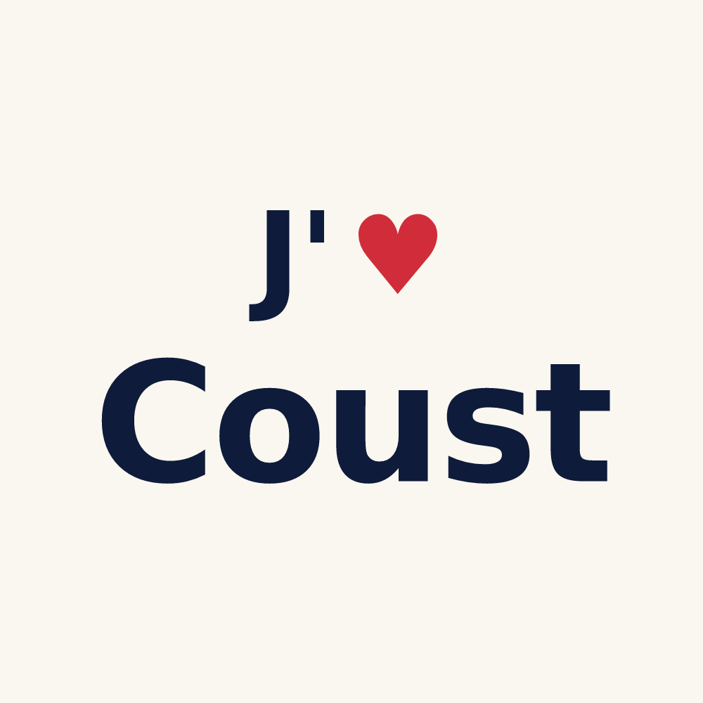 Tasse personnalisée Coust — design J'aime Coust