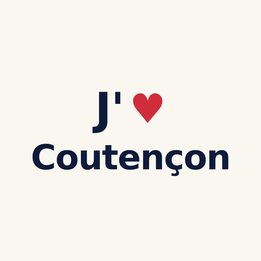 Tasse personnalisée Coutençon — design J'aime Coutençon