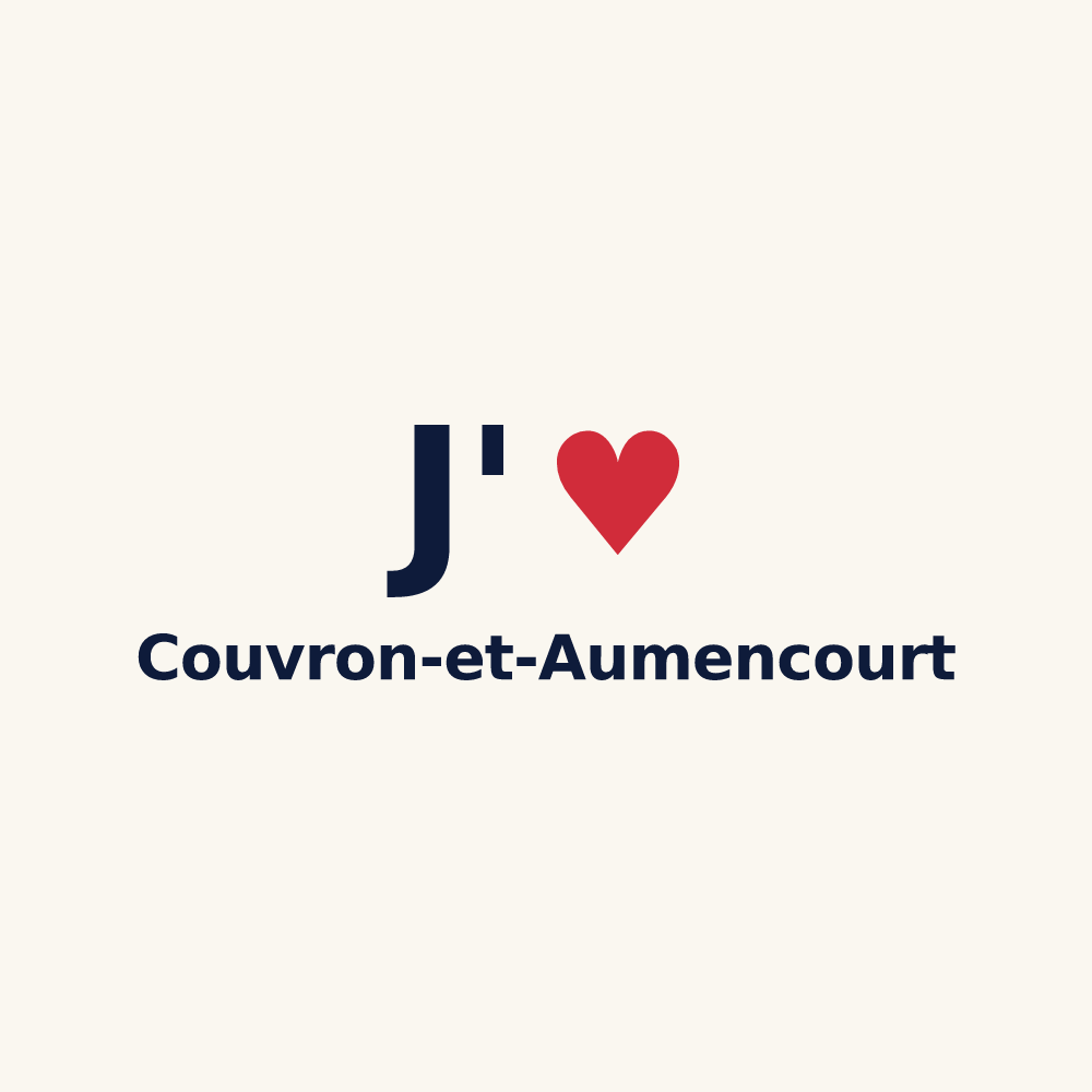 Tasse personnalisée Couvron-et-Aumencourt — design J'aime Couvron-et-Aumencourt
