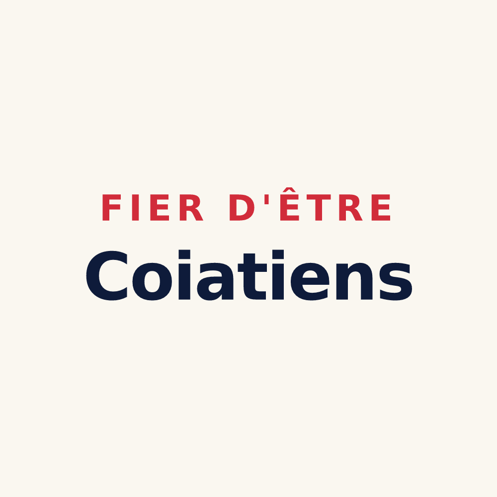 Tasse « Fier d'être Coiatiens » — design pour Couy