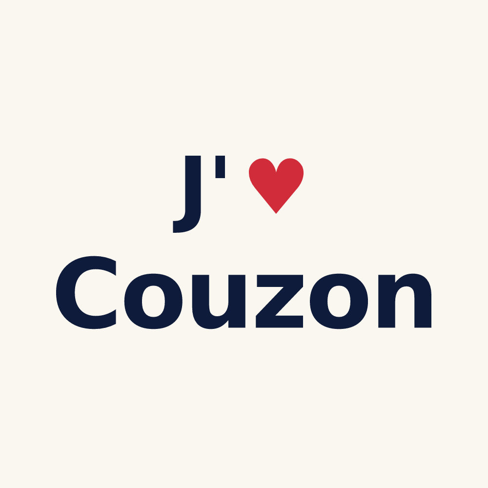 Tasse personnalisée Couzon — design J'aime Couzon