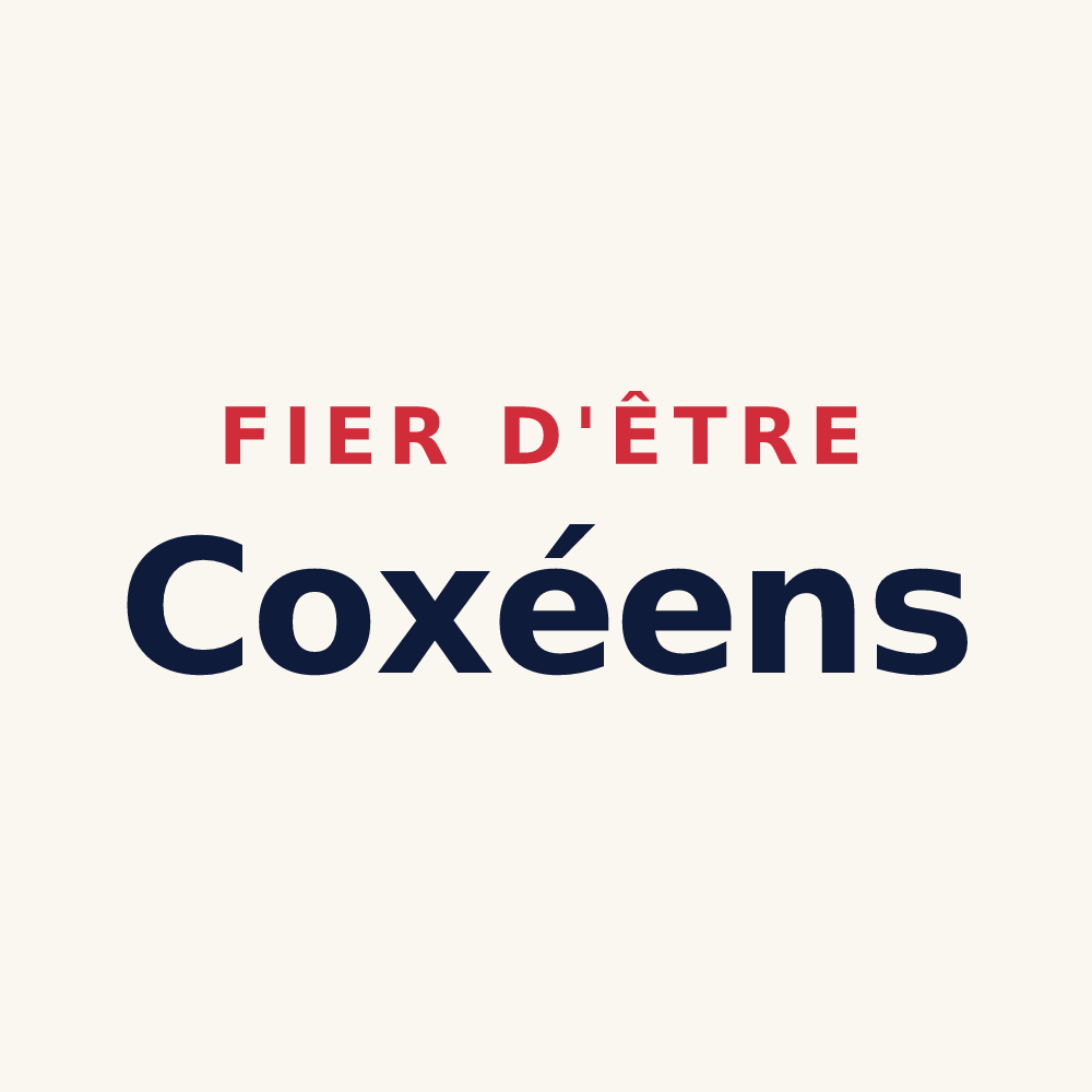 Tasse « Fier d'être Coxéens » — design pour Cox