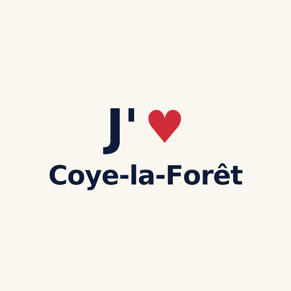 Tasse personnalisée Coye-la-Forêt — design J'aime Coye-la-Forêt