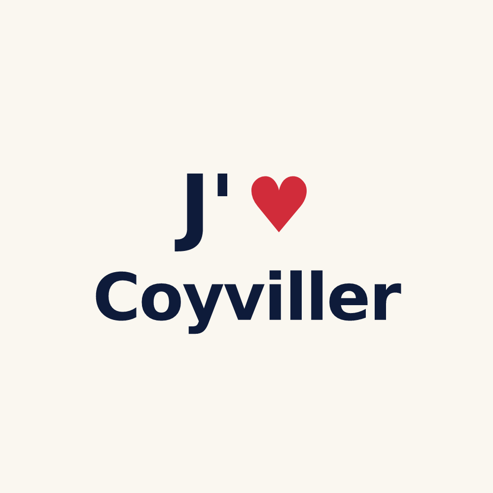 Tasse personnalisée Coyviller — design J'aime Coyviller
