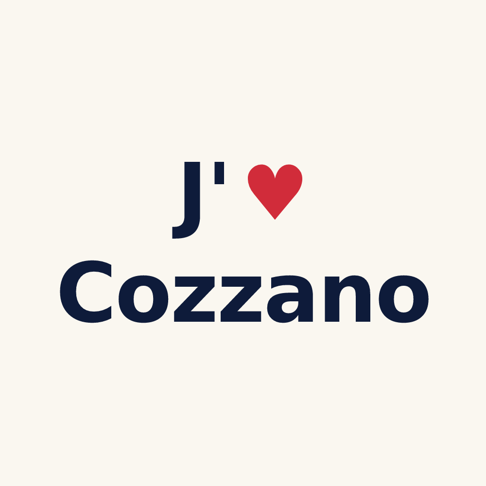 Tasse personnalisée Cozzano — design J'aime Cozzano