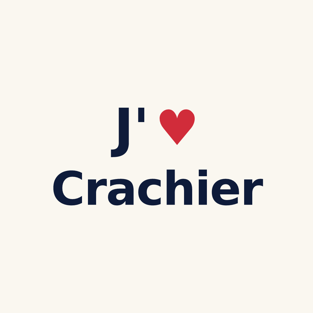 Tasse personnalisée Crachier — design J'aime Crachier