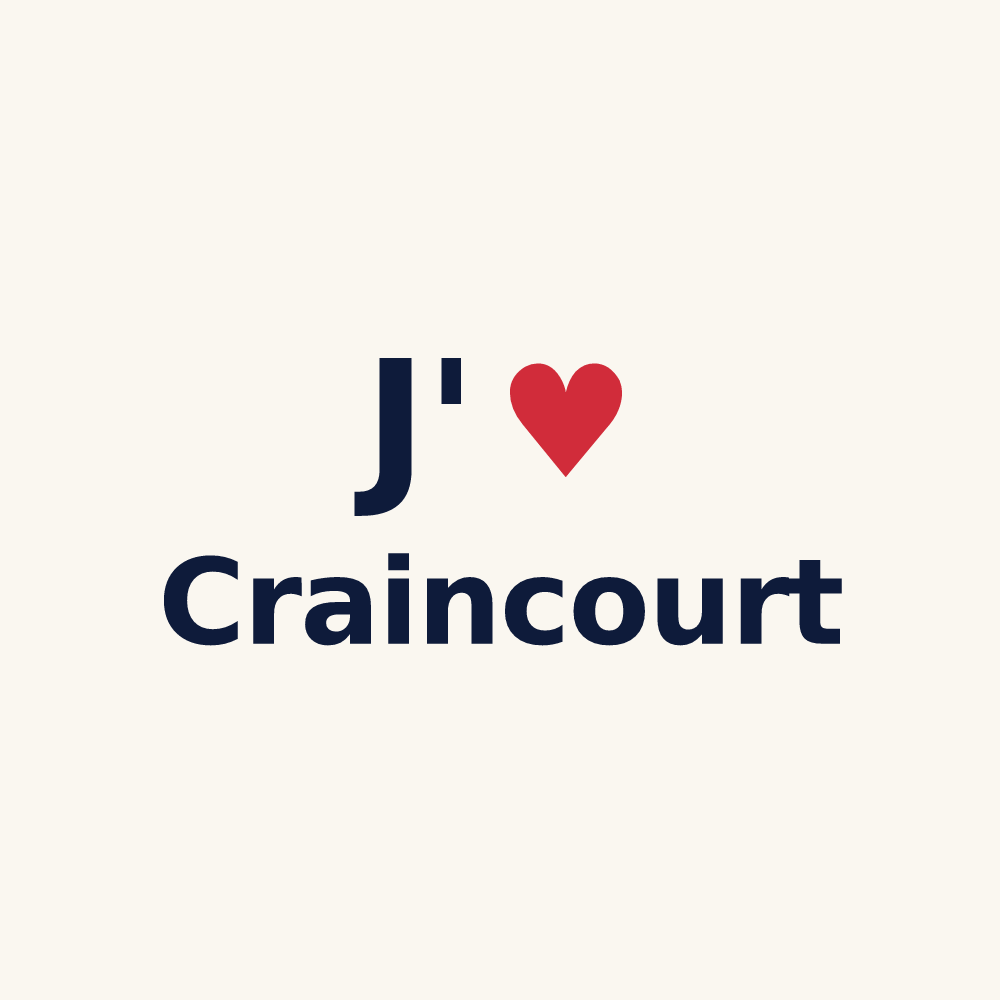 Tasse personnalisée Craincourt — design J'aime Craincourt