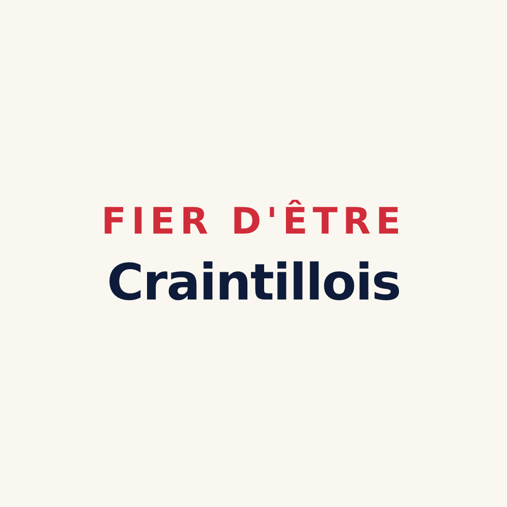 Tasse « Fier d'être Craintillois » — design pour Craintilleux