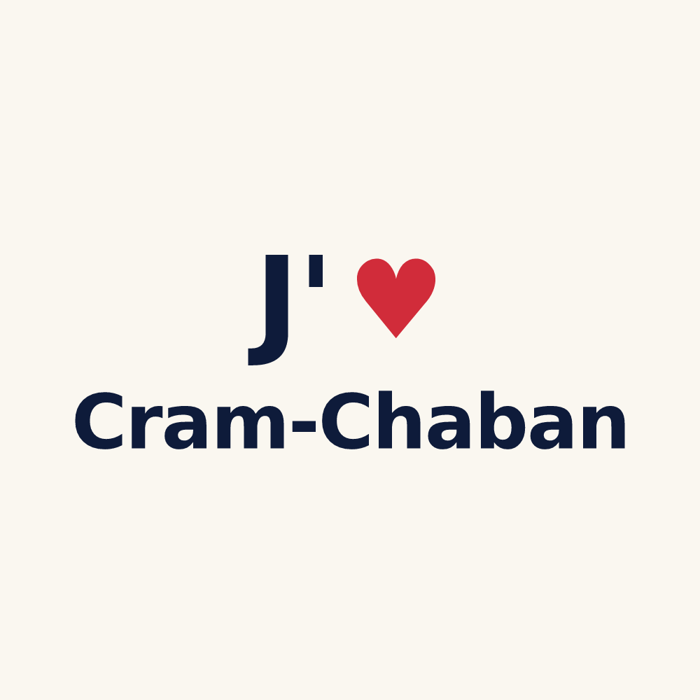 Tasse personnalisée Cram-Chaban — design J'aime Cram-Chaban