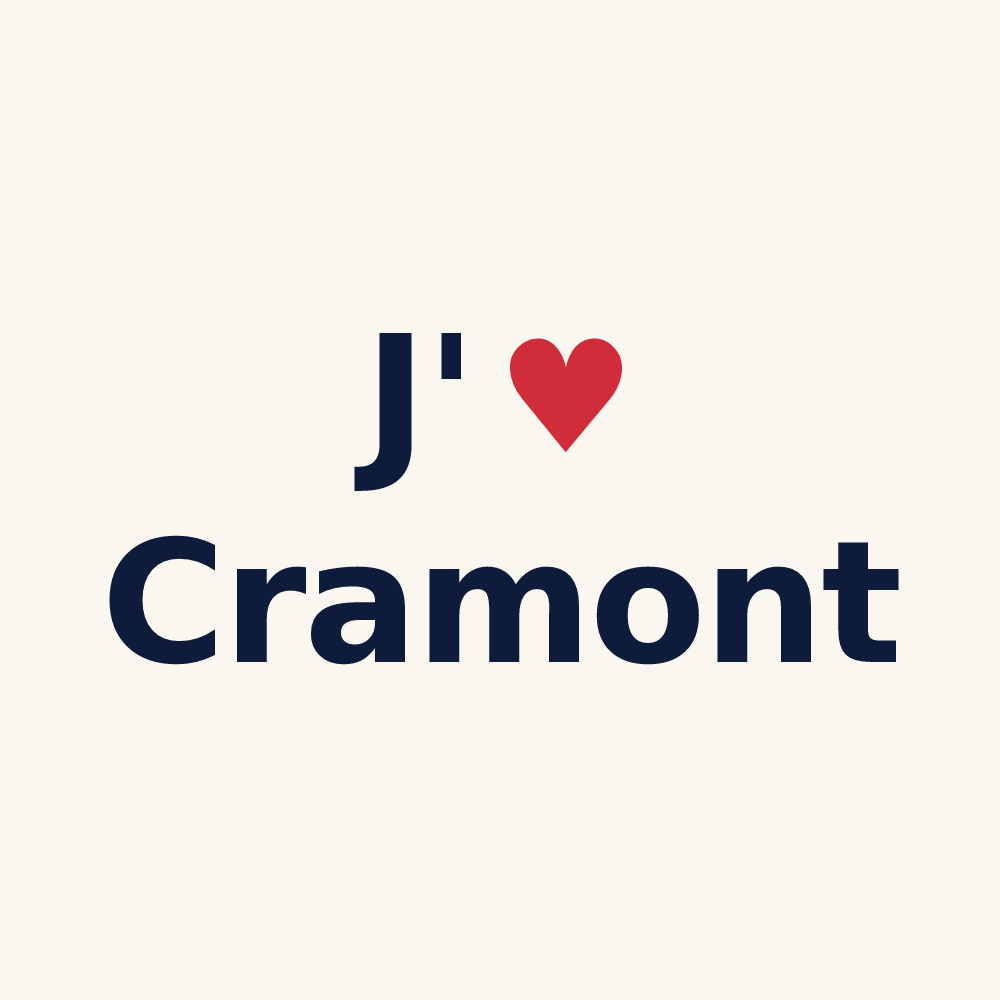 Tasse personnalisée Cramont — design J'aime Cramont