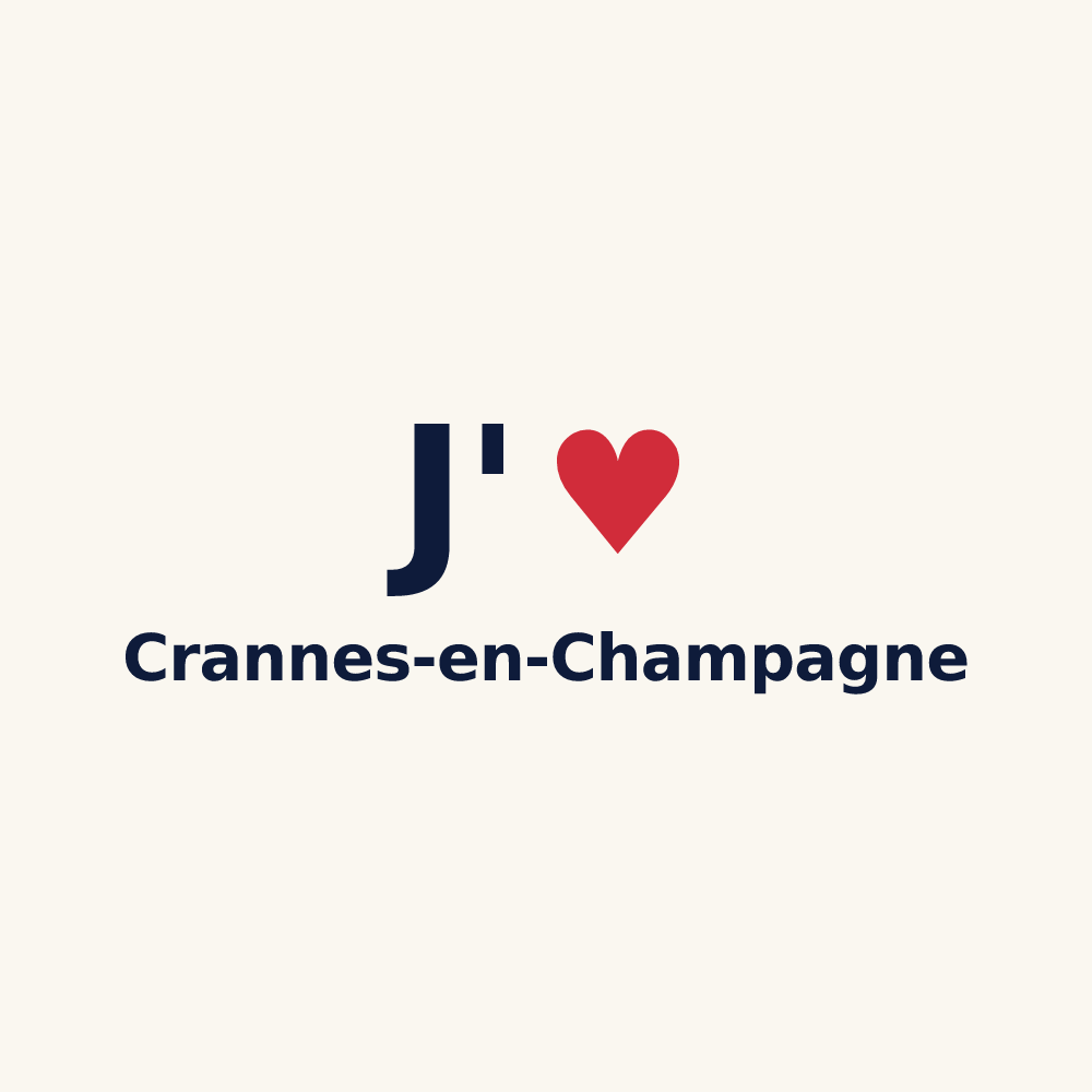 Tasse personnalisée Crannes-en-Champagne — design J'aime Crannes-en-Champagne
