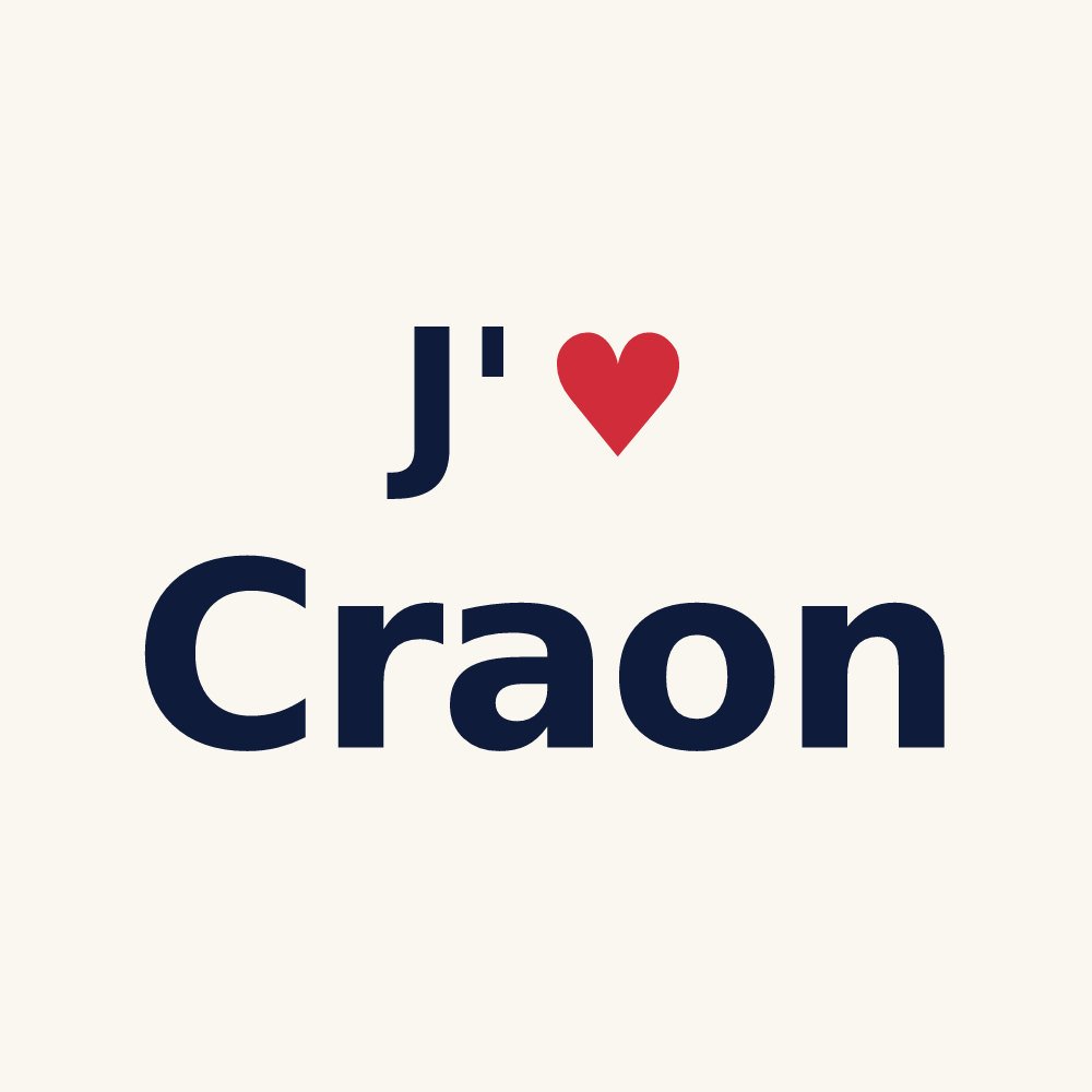 Tasse personnalisée Craon — design J'aime Craon