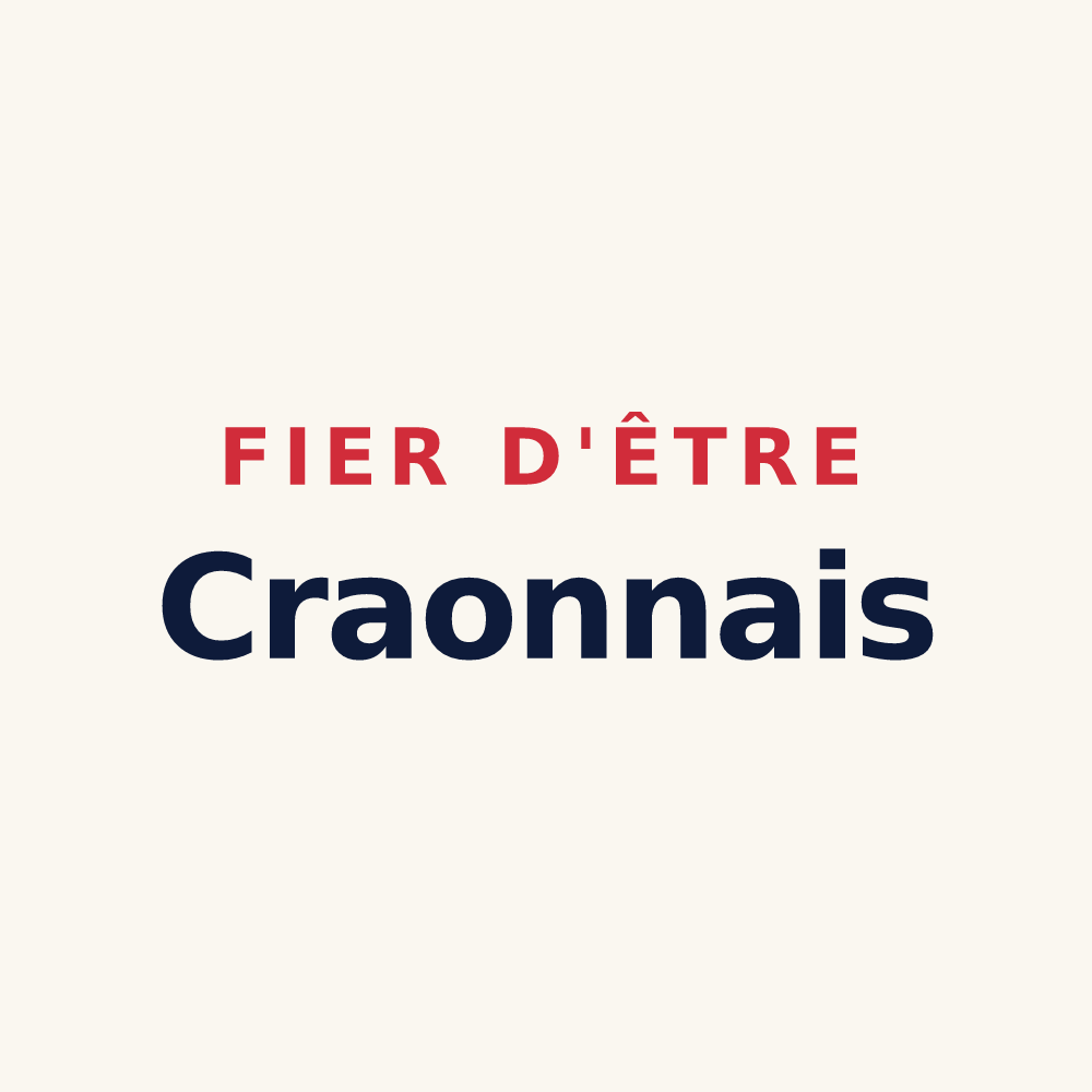 Tasse « Fier d'être Craonnais » — design pour Craon