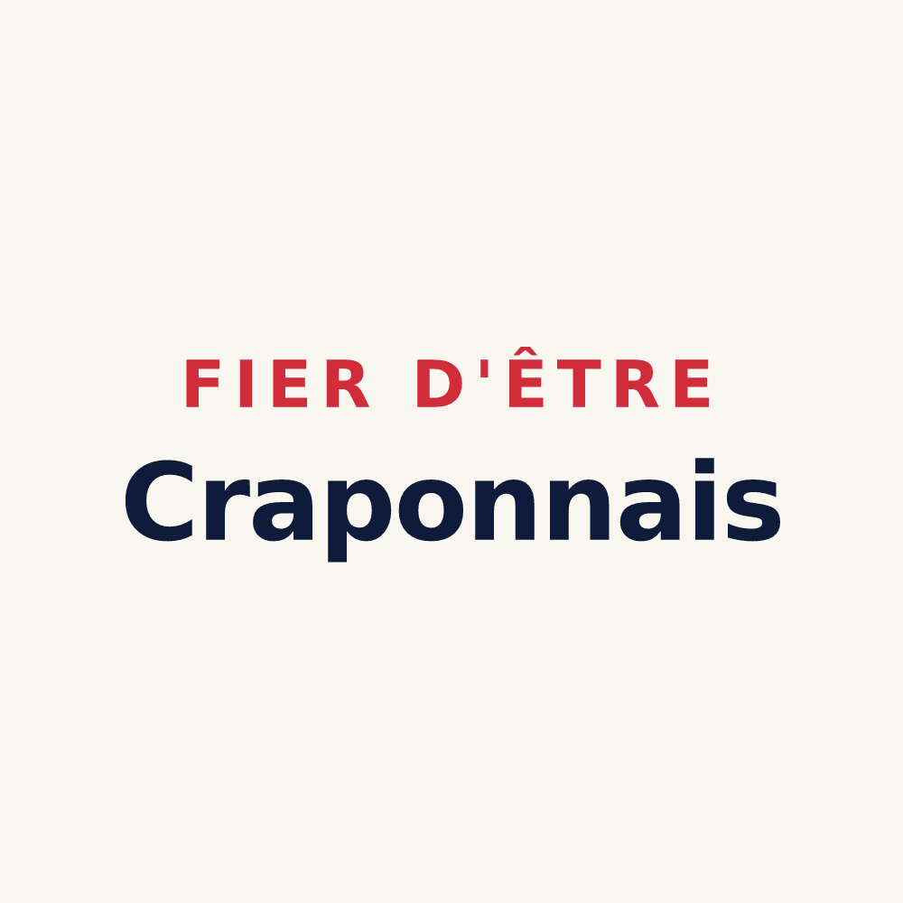 Tasse « Fier d'être Craponnais » — design pour Craponne-sur-Arzon
