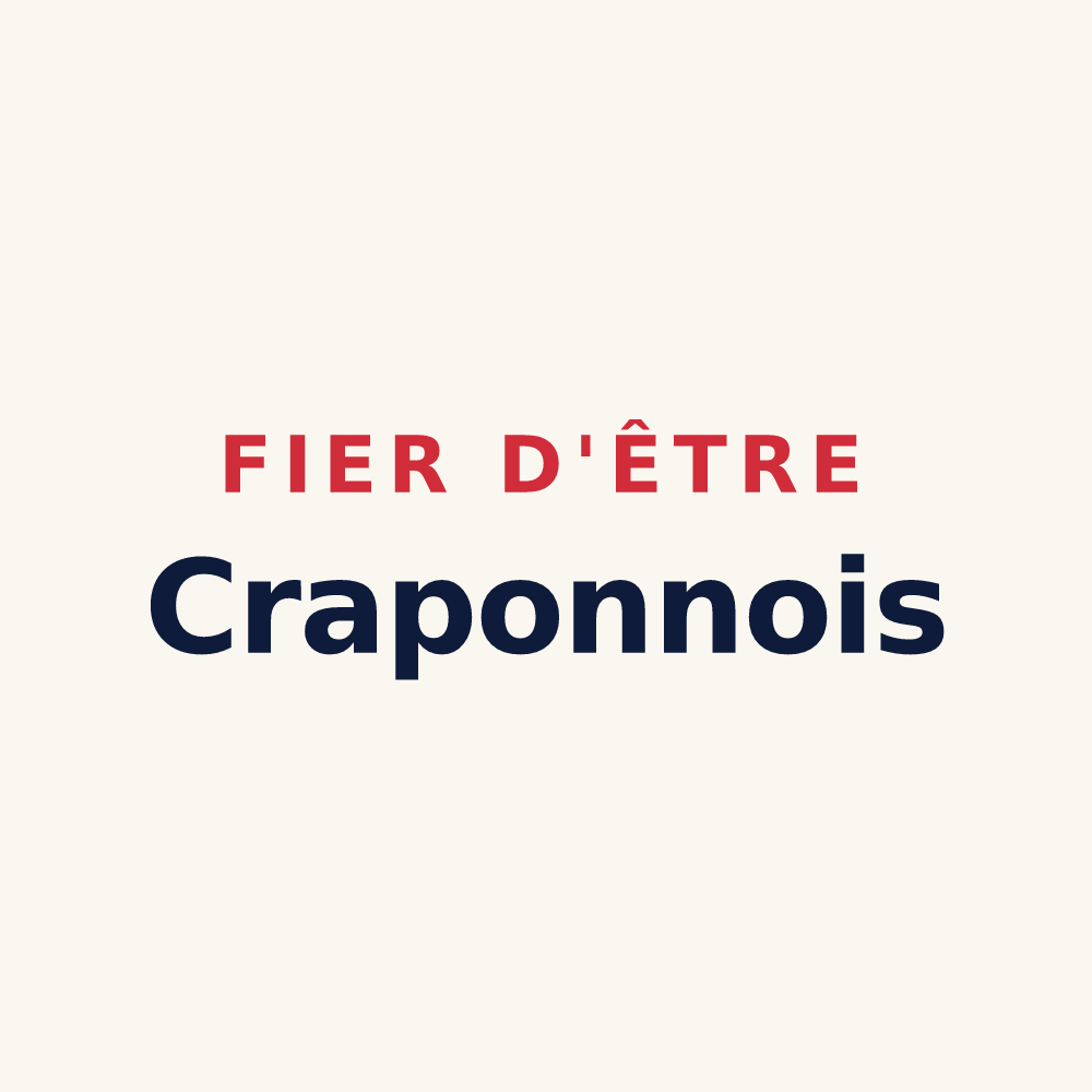 Tasse « Fier d'être Craponnois » — design pour Craponne