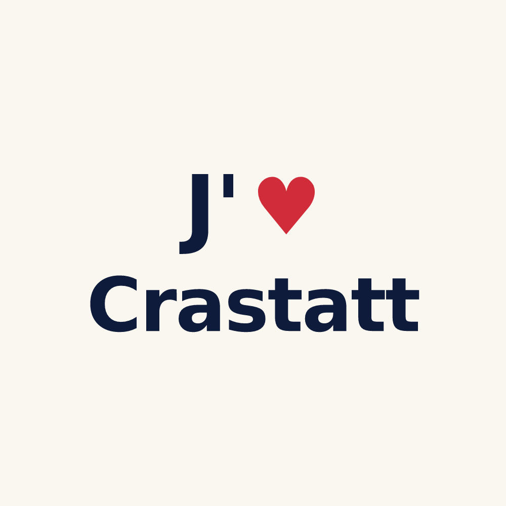 Tasse personnalisée Crastatt — design J'aime Crastatt