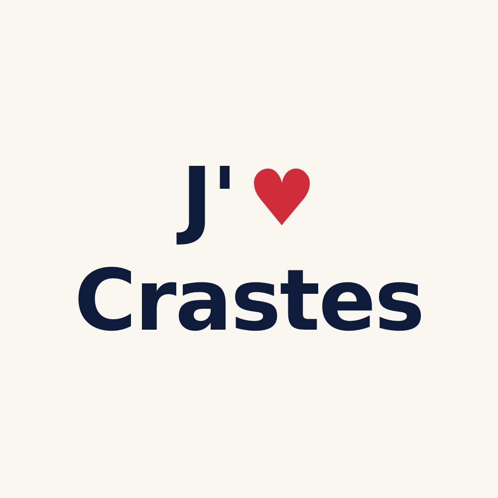 Tasse personnalisée Crastes — design J'aime Crastes