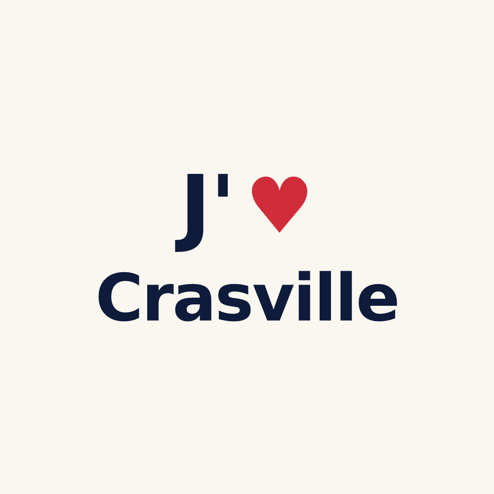 Tasse personnalisée Crasville — design J'aime Crasville