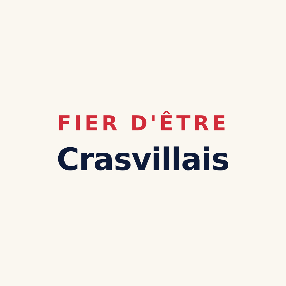Tasse « Fier d'être Crasvillais » — design pour Crasville