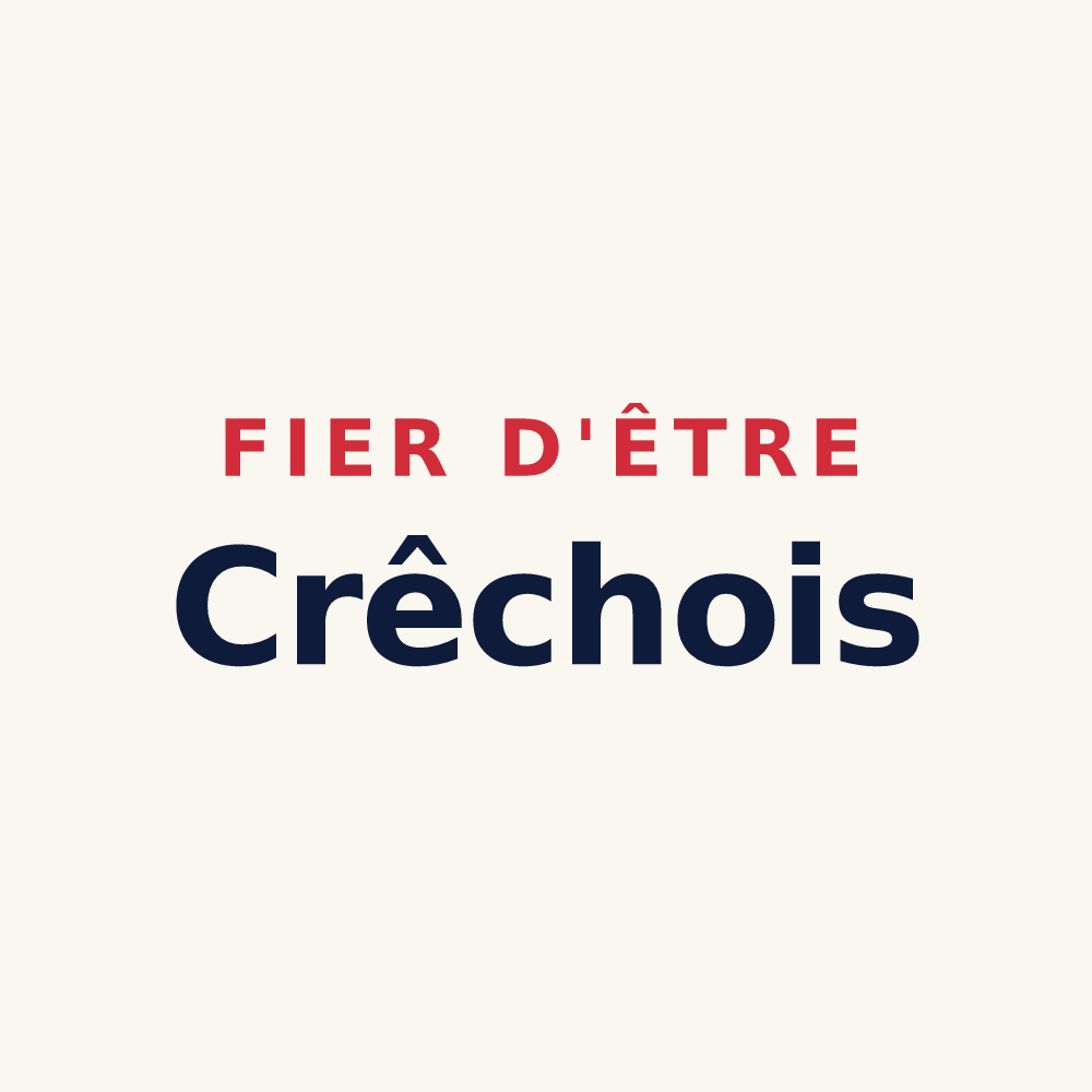 Tasse « Fier d'être Crêchois » — design pour Crêches-sur-Saône