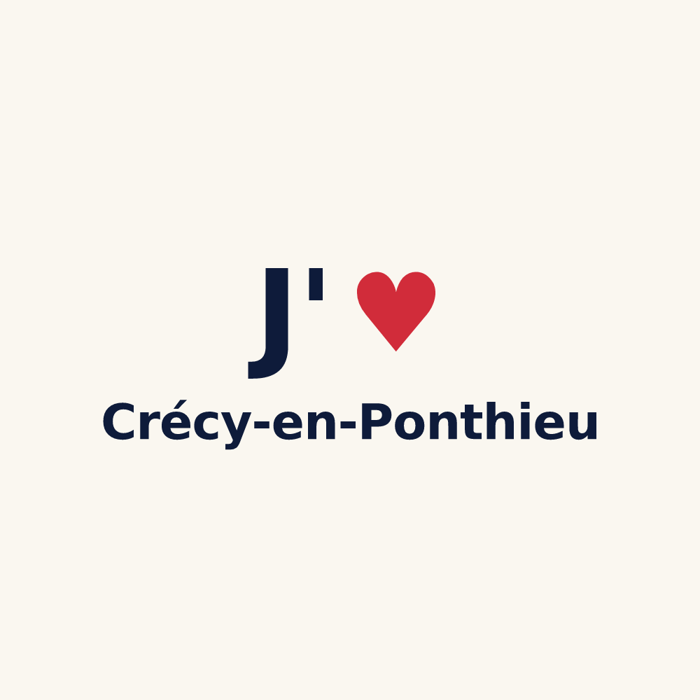 Tasse personnalisée Crécy-en-Ponthieu — design J'aime Crécy-en-Ponthieu