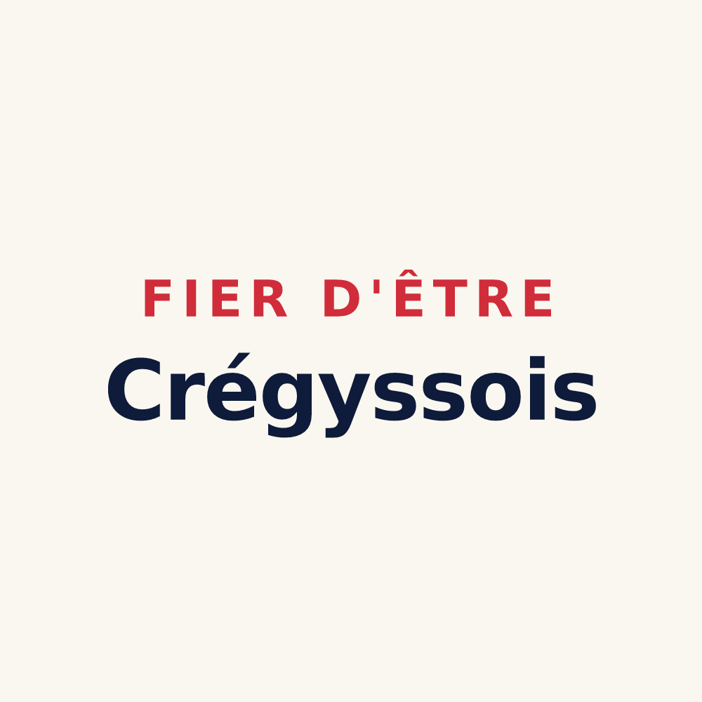 Tasse « Fier d'être Crégyssois » — design pour Crégy-lès-Meaux