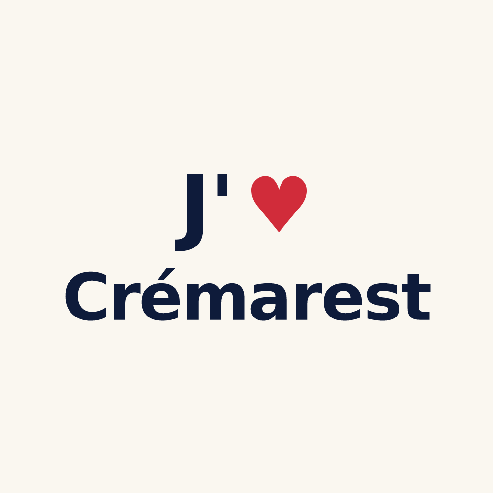 Tasse personnalisée Crémarest — design J'aime Crémarest