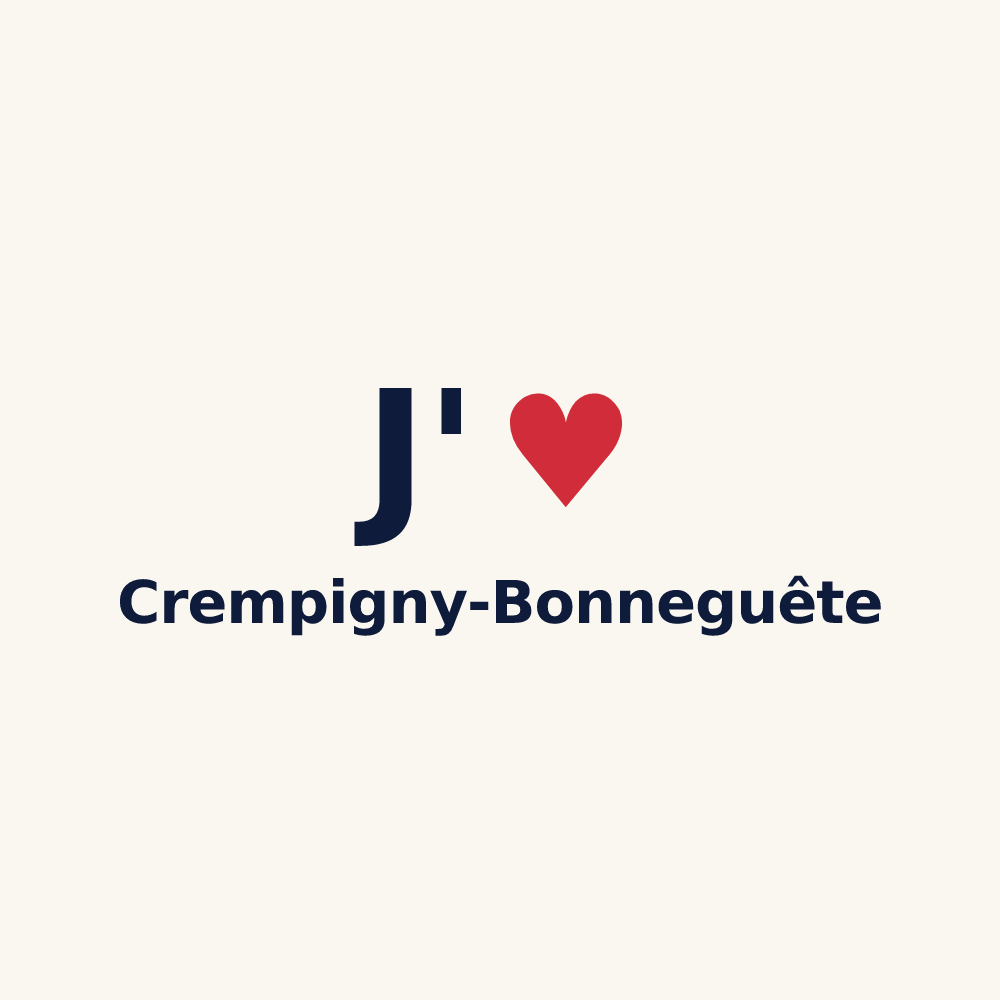 Tasse personnalisée Crempigny-Bonneguête — design J'aime Crempigny-Bonneguête