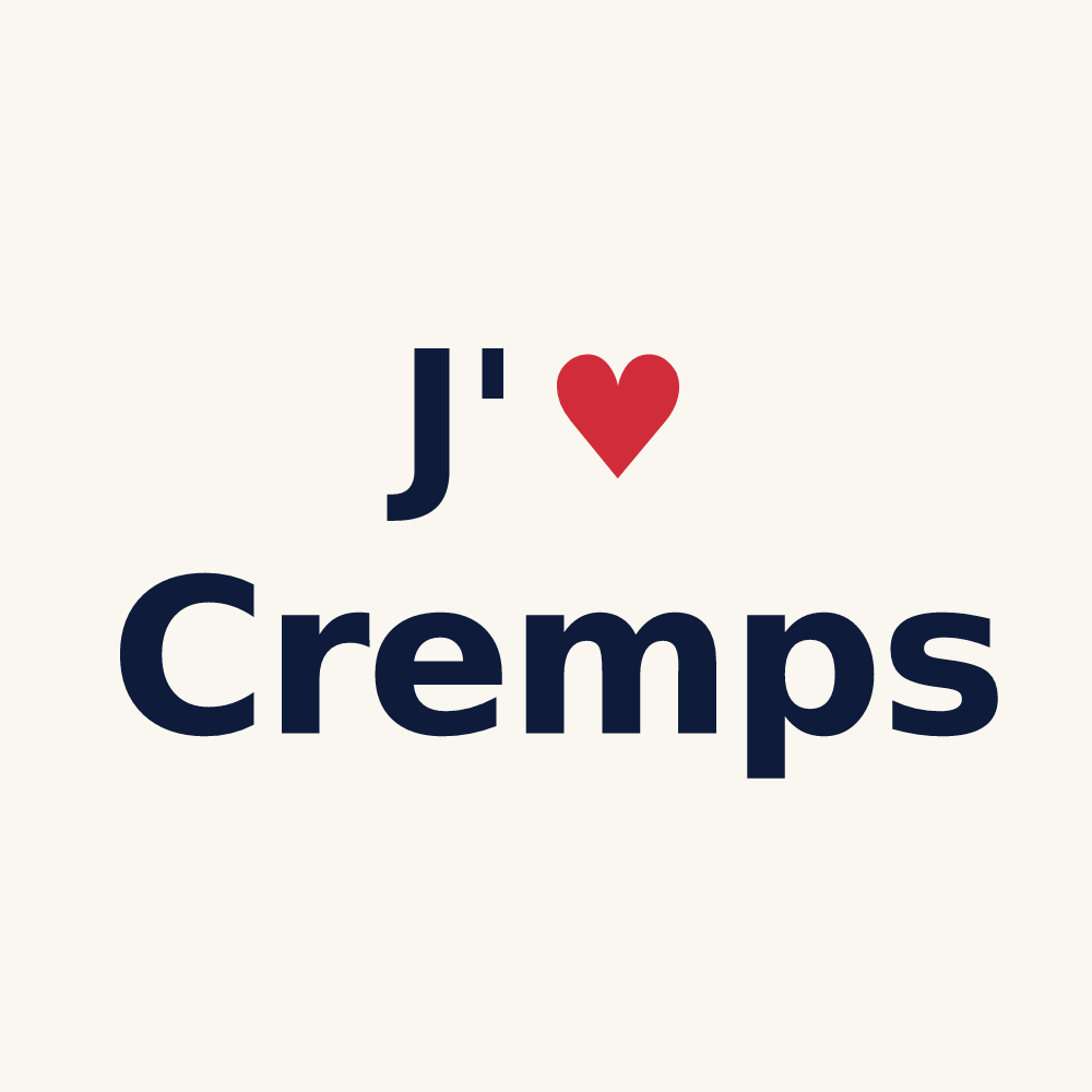 Tasse personnalisée Cremps — design J'aime Cremps