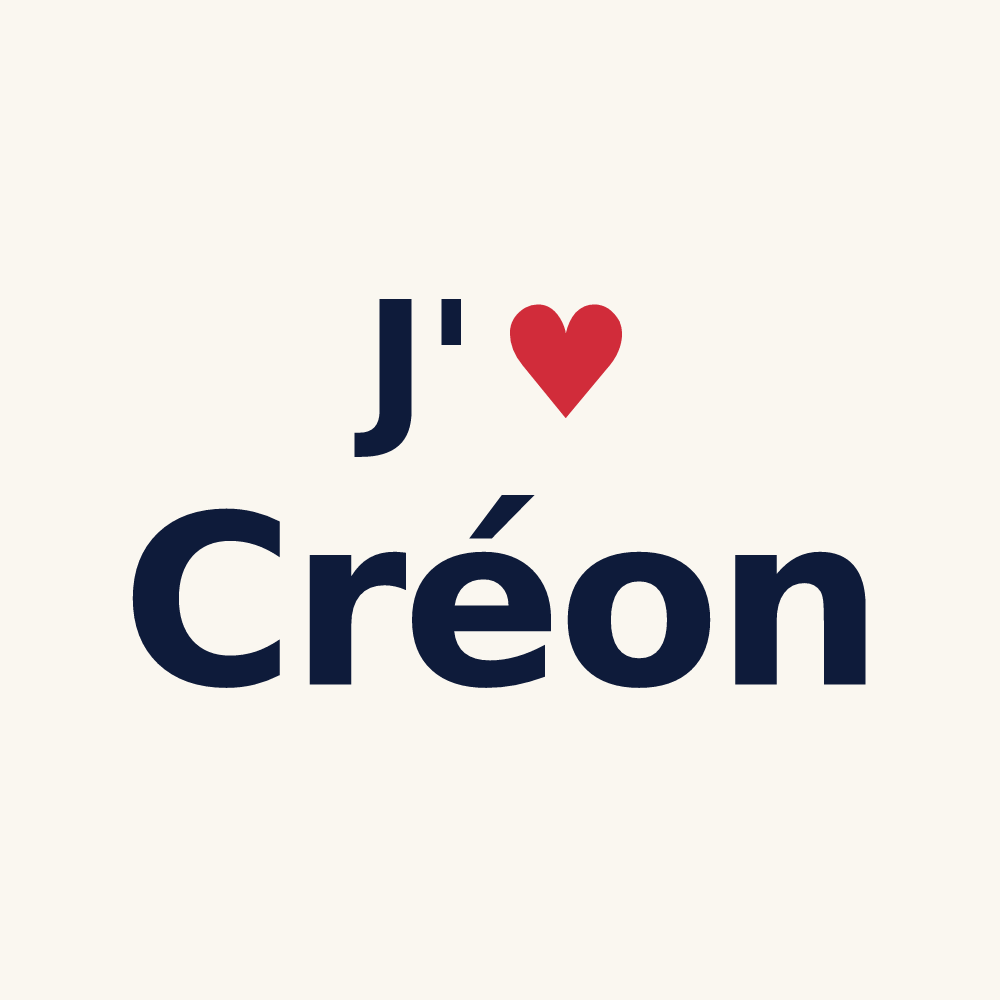 Tasse personnalisée Créon — design « J'aime Créon » imprimé sur la tasse
