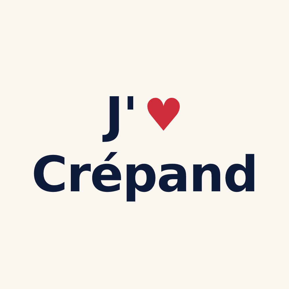 Tasse personnalisée Crépand — design J'aime Crépand