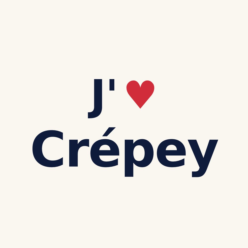 Tasse personnalisée Crépey — design « J'aime Crépey » imprimé sur la tasse